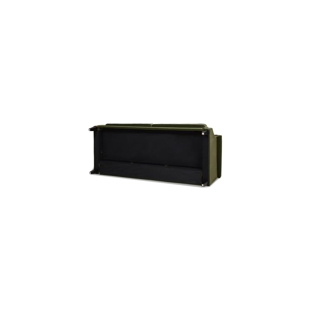 Jennifer Taylor Home Elaine 77" Camel Back Small Space Sofa Olive Green Performance Velvet
