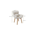 Simple Swivel Armchair Solid Wood Legs Ergonomic