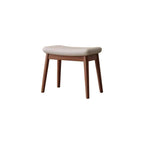 Solid Wood Makeup Chair for Girls Bedroom Square Dressing Table Stool Entryway Kitchen Chair Household Desk Chair for Living Room Study Office Light Brown Wood