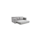 56" Convertible Loveseat Sofa Bed, Memory Foam Couch Corduroy Fabric Grey