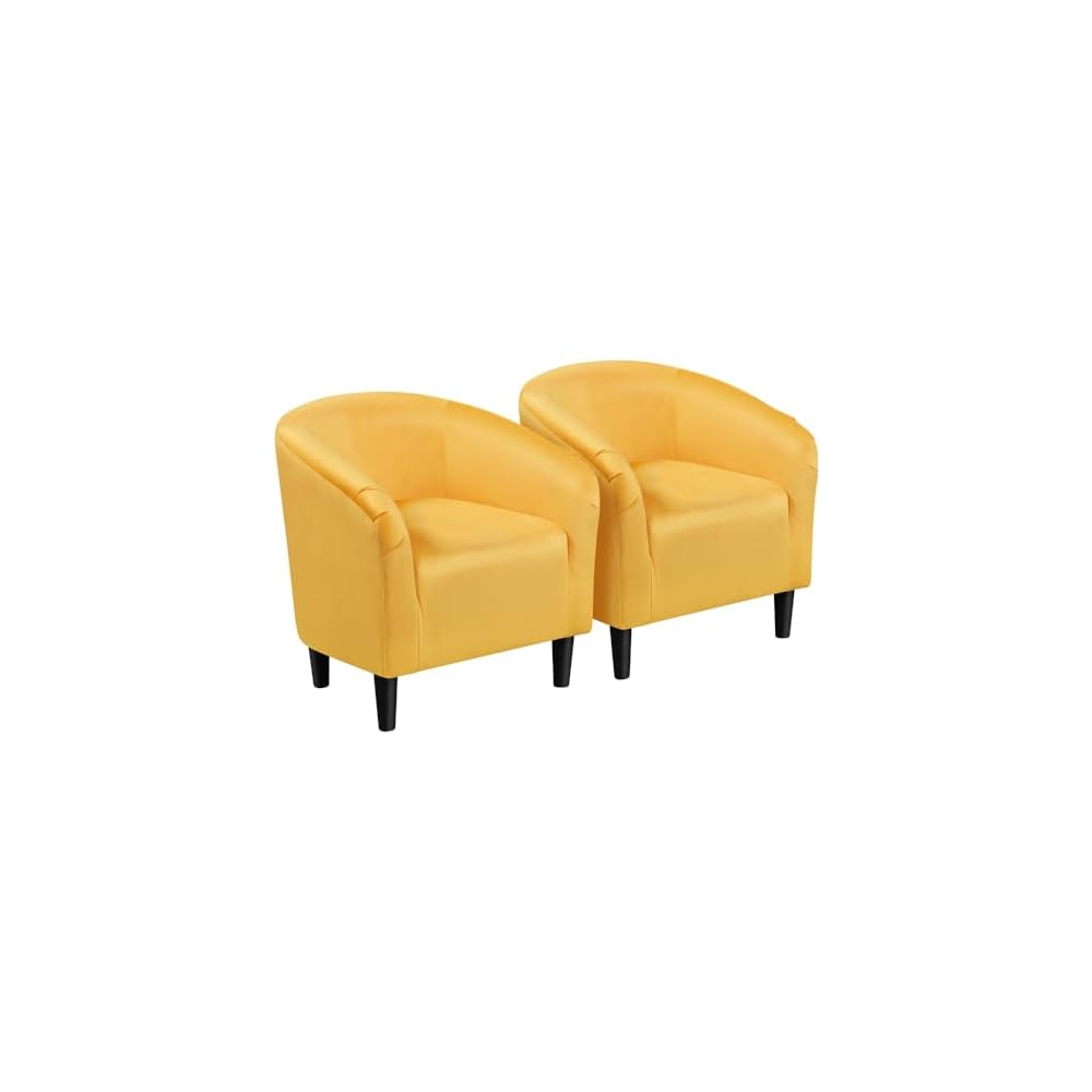 Yaheetech Compact Sherpa Accent Chairs Set of 2 for Small Spaces, Black