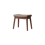 Solid Wood Makeup Chair for Girls Bedroom Square Dressing Table Stool Entryway Kitchen Chair Household Desk Chair for Living Room Study Office Light Brown Wood