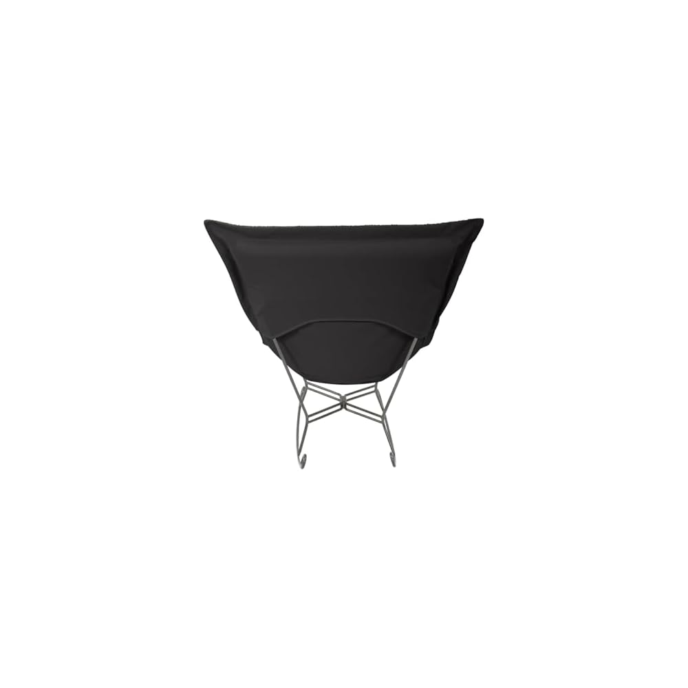 Howard Elliott Collection Scroll Puff Rocker Titanium- Barbet Forest/Black