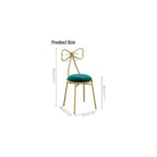 Vanity Chair for Makeup Room, Mid-Century Modern Velvet Makeup Chair with Butterfly Backrest Metal Legs for Bedroom Living Room, Green
