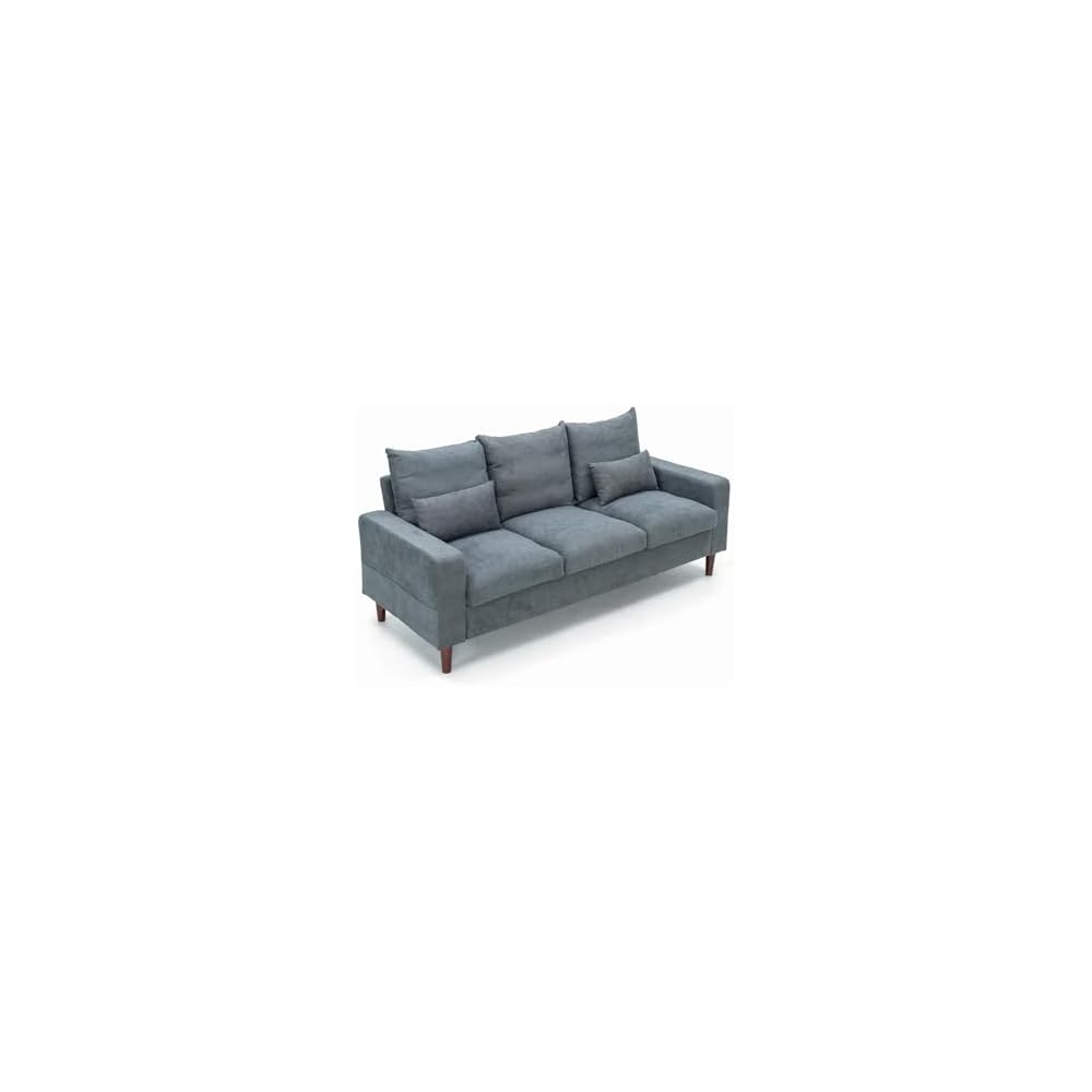 Panana Modern Sofa Couch for Living Room Sofa Couch 3 Seater in Linen Fabric Grey