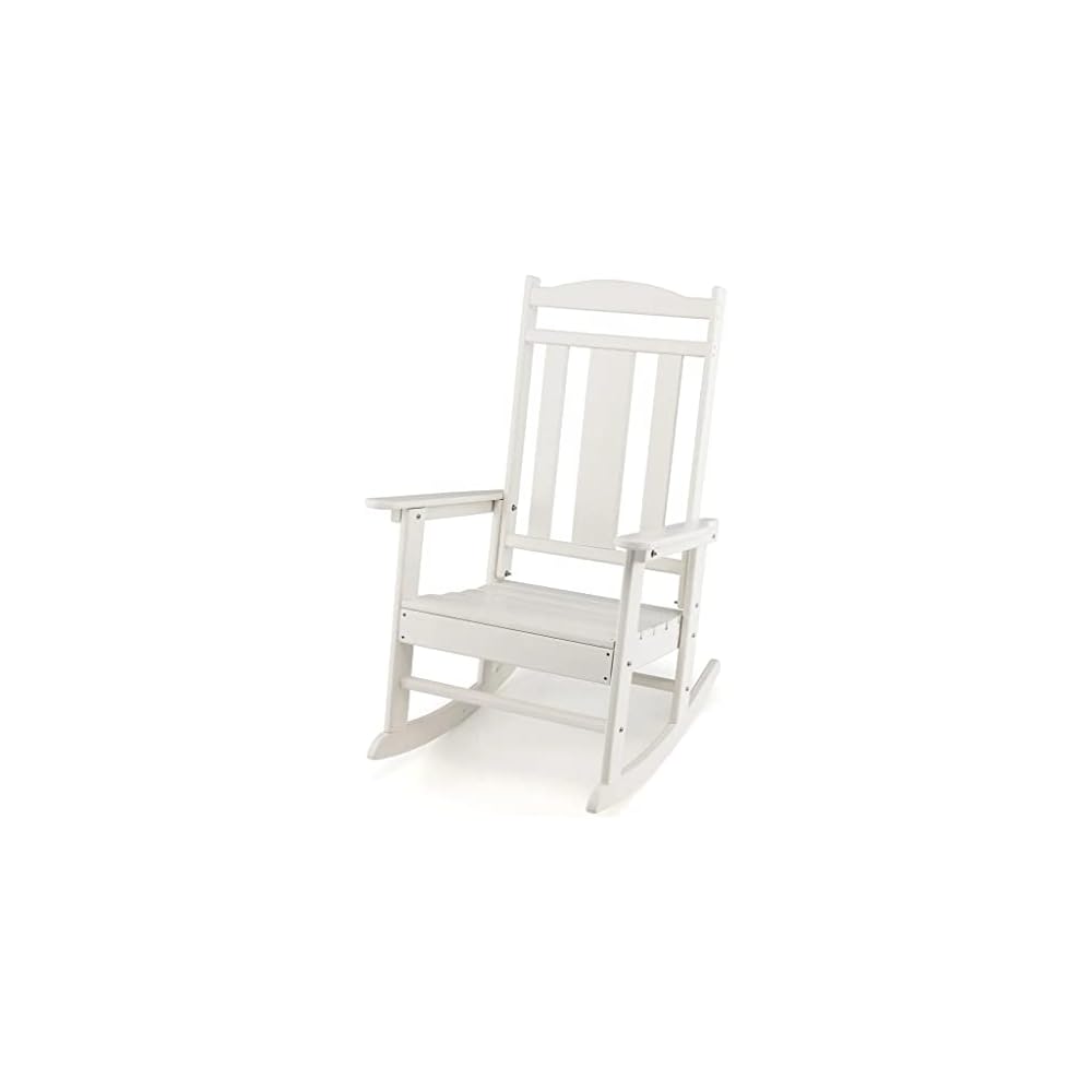 Rocking Chair All Weather High Back Porch White