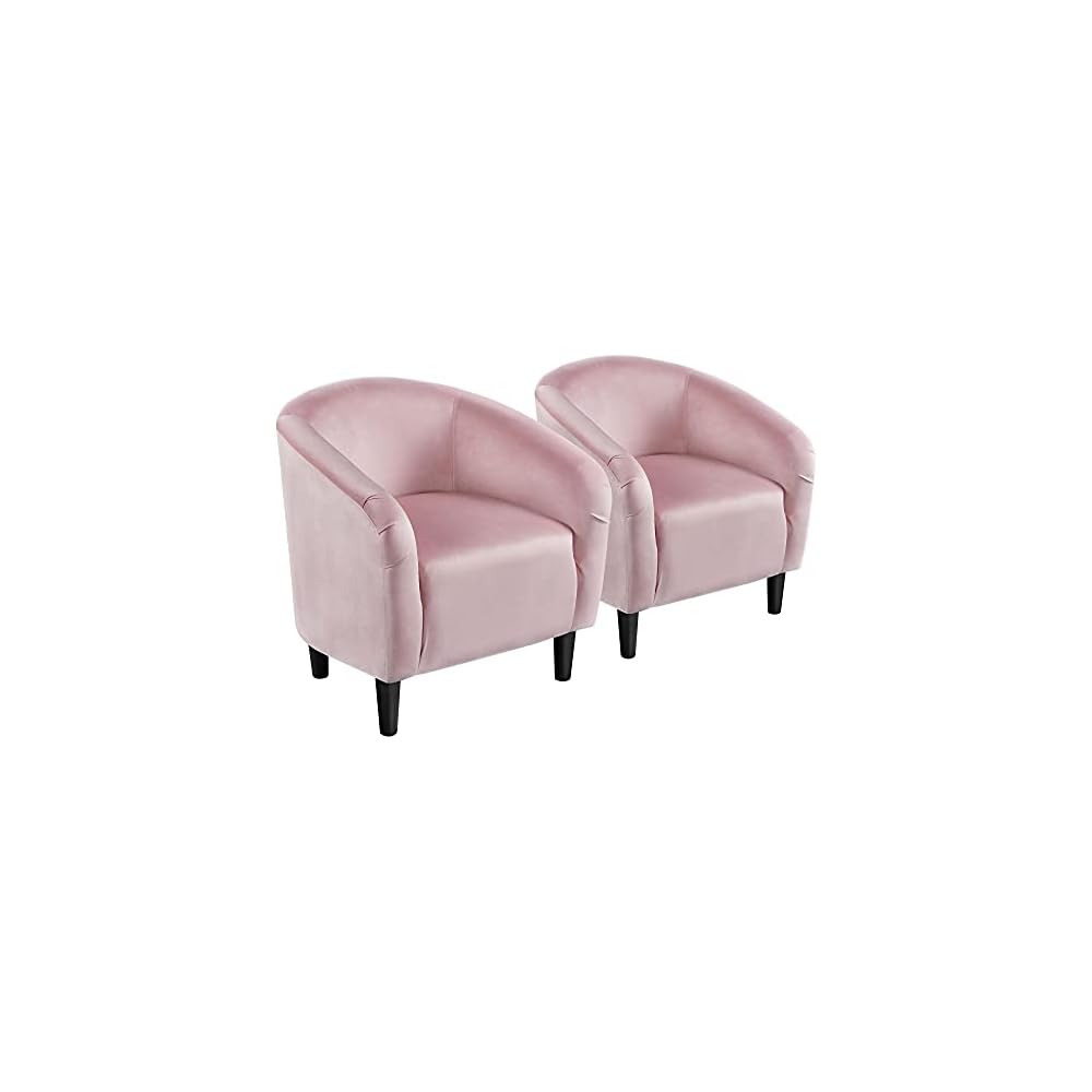 Yaheetech Compact Sherpa Accent Chairs Set of 2 for Small Spaces, Black