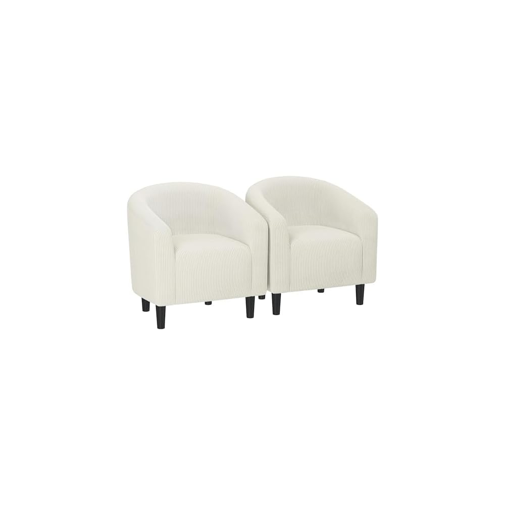 Yaheetech Compact Sherpa Accent Chairs Set of 2 for Small Spaces, Black