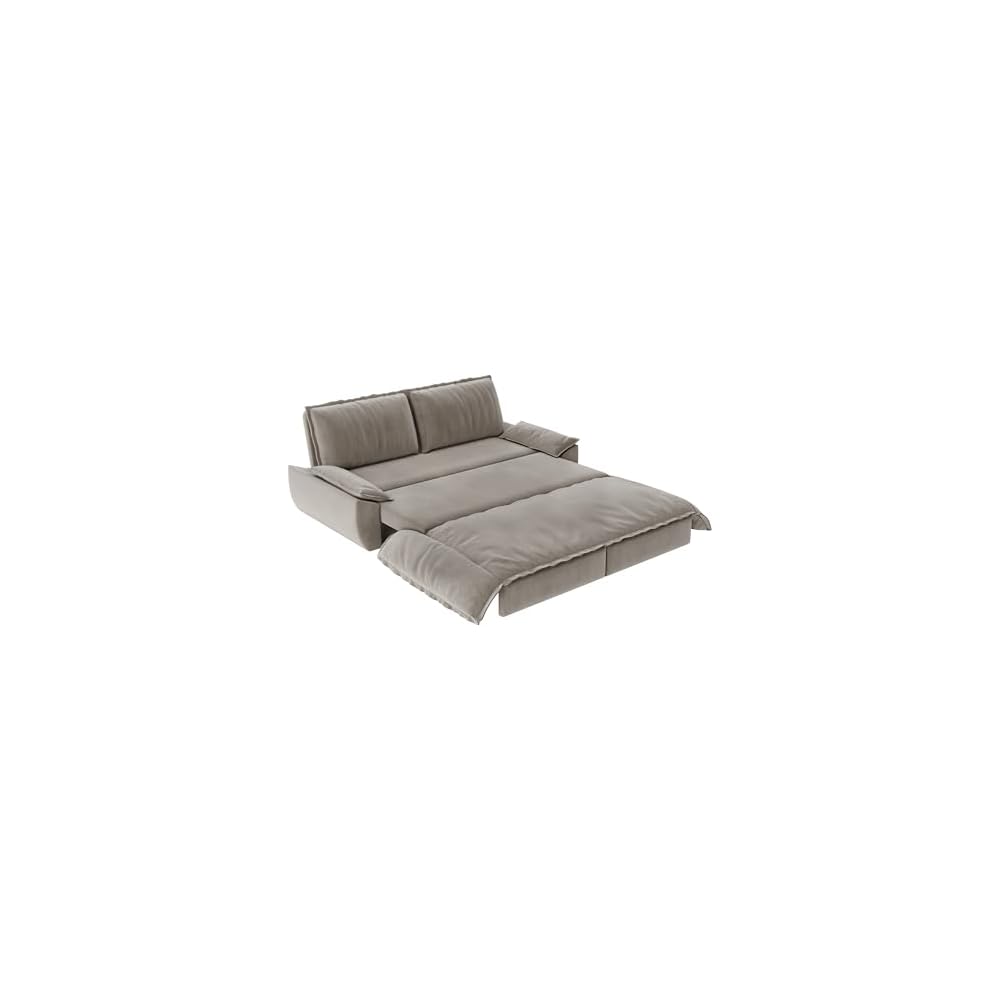 KEIKI 73.2" Queen Sleeper Couch, 3-in-1 Convertible Pull Out Sofa Bed with Adjustable Backrest, Modern Velvet Loveseat Sofa for Office Lounge Studio Apartment Multi Functional Furniture