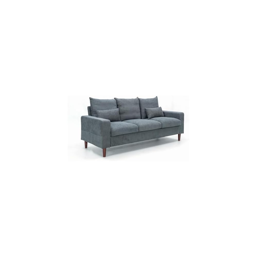 Panana Modern Sofa Couch for Living Room Sofa Couch 3 Seater in Linen Fabric Grey