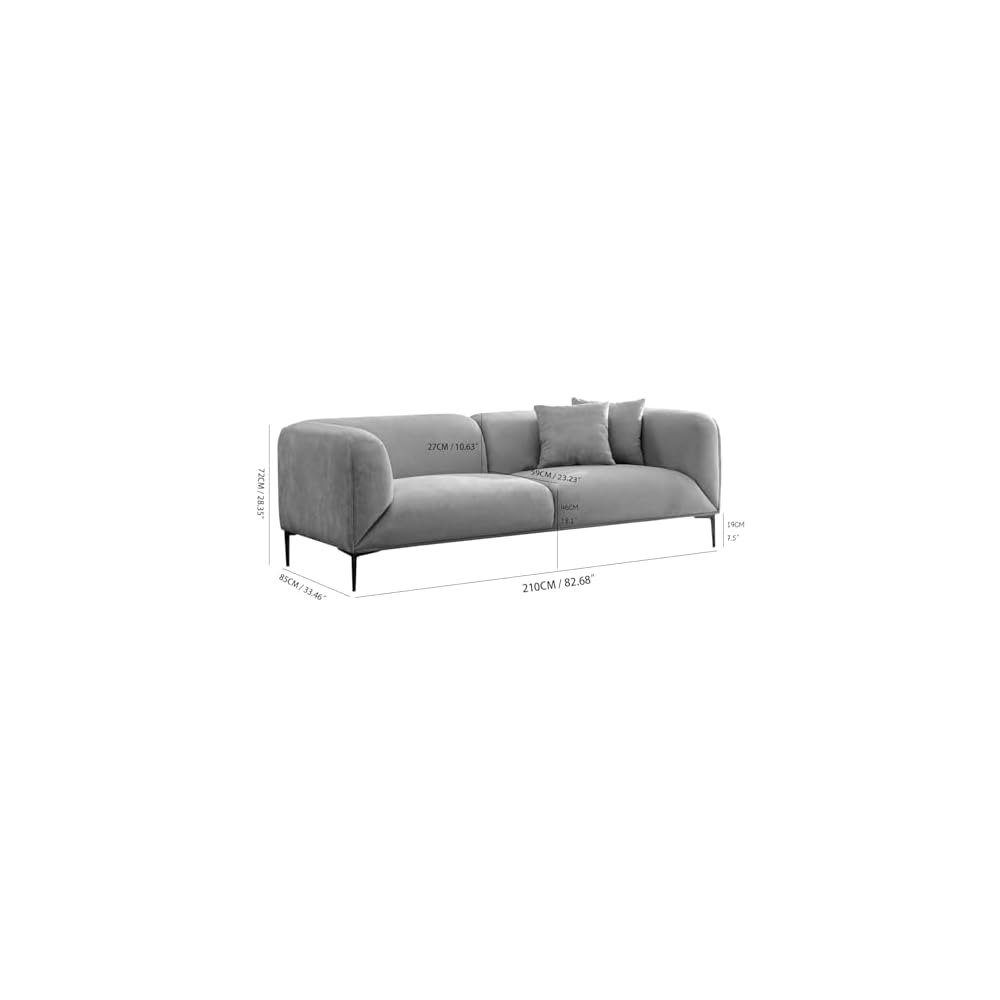 82.7" Modern Loveseat Couch Boucle Sofa for Living Room, Green