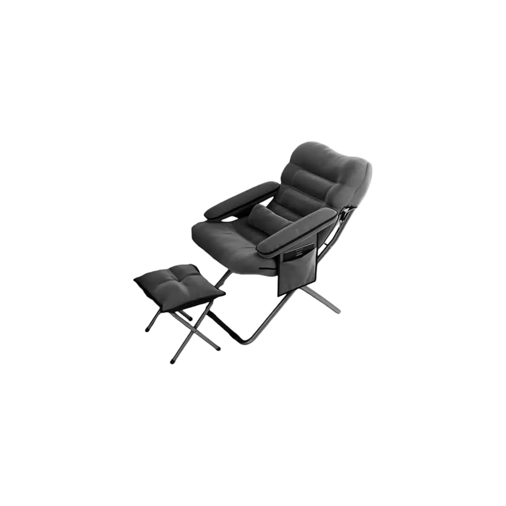 AIZYR Lazy Chair with Ottoman, Folding Lounge Reclining Sofa Chair Sofa Chair Set Reading Chair for Bedroom, Living Room, Dorm Room, Office,Blue