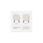 Lexicon Modern Wingback Accent Chair, Chenille Fabric Upholstered Lounge Reading Arm Chair, Solid Wood Legs for Living Room, Bedroom, Supportive Padded Pocket Coil Seat, Easy Assembly, Beige