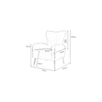 Lounge Chair Modern Nordic Style Tiger Chair Minimalist Single Accent Sofa Chair American Style High Backrest Beanbag Leisure Ergonomic Lazy Leisure Armchair for Living Bedroom Apartment Small Space