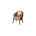 Modern Backrest Chairs Upholstered Guest Chair with Pillows,Mid Century Arm Chair for Living Room Office Hotel Lobby,Single Sofa Chair Side Accent Chair(Light Grey,Black Legs)