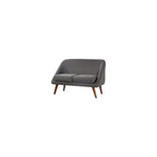 Container Furniture Direct Bentley Collection Modern Fabric Upholstered Living Room Loveseat, Dark Gray