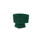 Lexicon 360 Degree Swivel Accent Chair, Modern Comfy Velvet Barrel Chair, Diamond Stitched Details, Plush Foam Cushions, Metal Swivel Base, for Living Room/Bedroom/Apartment/Office, Green