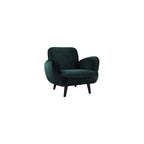 Ben Armchair Velvet Faux Sheep's Wool White