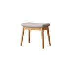 Solid Wood Makeup Chair for Girls Bedroom Square Dressing Table Stool Entryway Kitchen Chair Household Desk Chair for Living Room Study Office Light Brown Wood