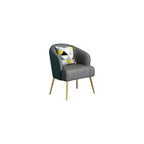 Modern Backrest Chairs Upholstered Guest Chair with Pillows,Mid Century Arm Chair for Living Room Office Hotel Lobby,Single Sofa Chair Side Accent Chair(Light Grey,Black Legs)