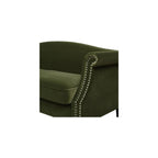 Jennifer Taylor Home Elaine 77" Camel Back Small Space Sofa Olive Green Performance Velvet
