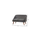 Container Furniture Direct Bentley Collection Modern Fabric Upholstered Living Room Loveseat, Dark Gray