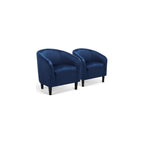 Yaheetech Compact Sherpa Accent Chairs Set of 2 for Small Spaces, Black