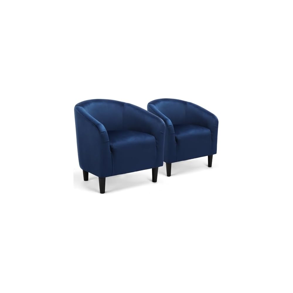 Yaheetech Compact Sherpa Accent Chairs Set of 2 for Small Spaces, Black