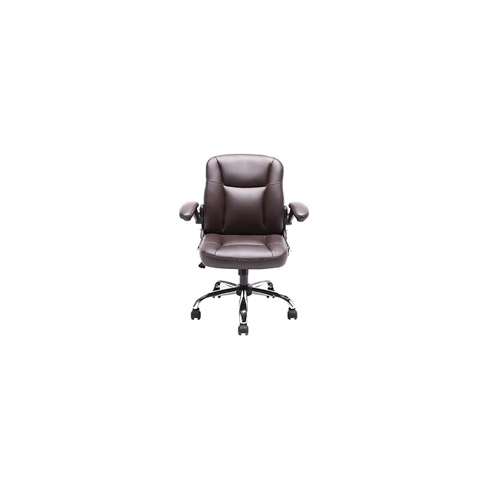 Home Office Chairs Leather offce Chair with Wheels Swivels(C)