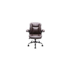 Home Office Chairs Leather offce Chair with Wheels Swivels(C)