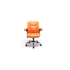 Home Office Chairs Leather offce Chair with Wheels Swivels(C)