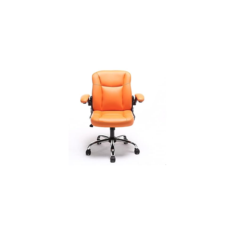 Home Office Chairs Leather offce Chair with Wheels Swivels(C)