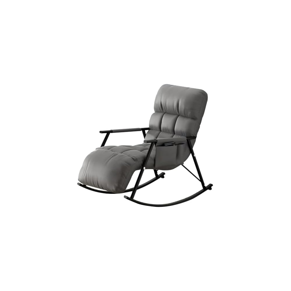 Modern Rocking Chair - Comfortable Reclining Armchair for Living Room, Bedroom & Lounge - Cozy Soft Sleeper Chair for Relaxation & Reading (Orange)