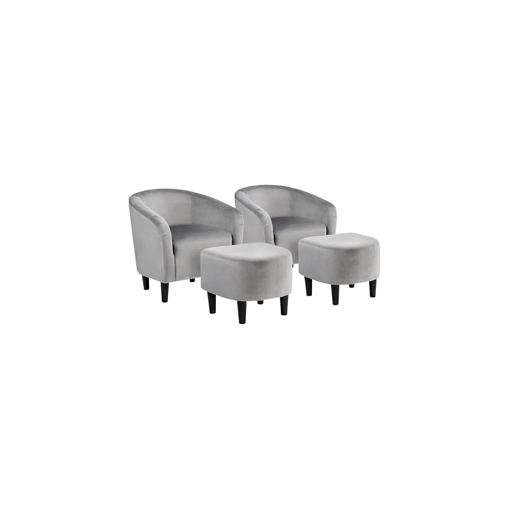 Yaheetech Compact Sherpa Accent Chairs Set of 2 for Small Spaces, Black