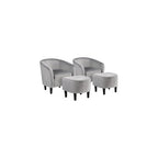 Yaheetech Compact Sherpa Accent Chairs Set of 2 for Small Spaces, Black