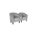 Yaheetech Compact Sherpa Accent Chairs Set of 2 for Small Spaces, Black