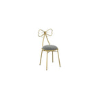 Vanity Chair for Makeup Room, Mid-Century Modern Velvet Makeup Chair with Butterfly Backrest Metal Legs for Bedroom Living Room, Green