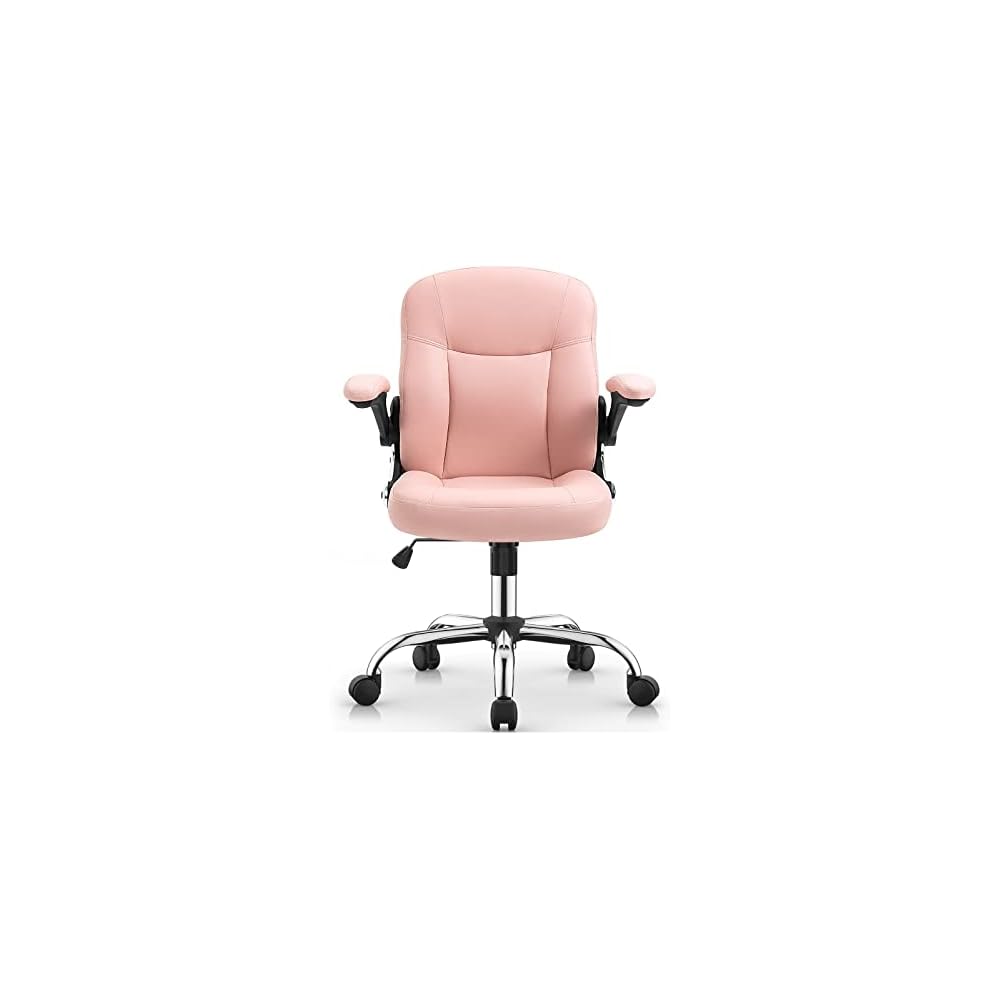 Home Office Chairs Leather offce Chair with Wheels Swivels(C)