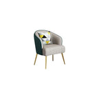 Modern Backrest Chairs Upholstered Guest Chair with Pillows,Mid Century Arm Chair for Living Room Office Hotel Lobby,Single Sofa Chair Side Accent Chair(Light Grey,Black Legs)