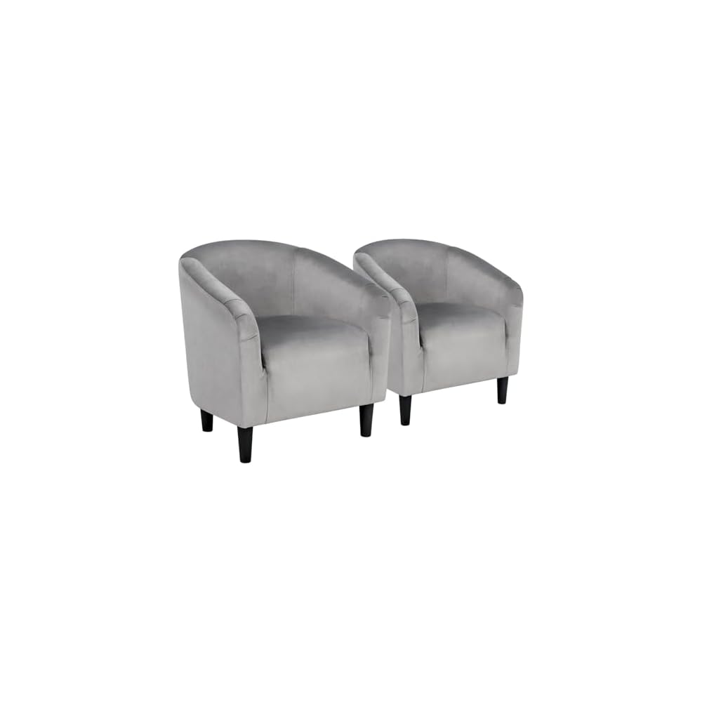 Yaheetech Compact Sherpa Accent Chairs Set of 2 for Small Spaces, Black