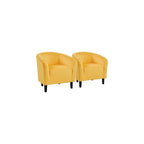 Yaheetech Compact Sherpa Accent Chairs Set of 2 for Small Spaces, Black