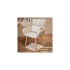 Simple Swivel Armchair Solid Wood Legs Ergonomic