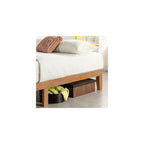 Mellow Naturalista Classic - 12 Inch Solid Wood Platform Bed with Wooden Slats, No Box Spring Needed, Easy Assembly, Queen, Pine