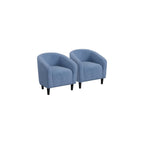 Yaheetech Compact Sherpa Accent Chairs Set of 2 for Small Spaces, Black