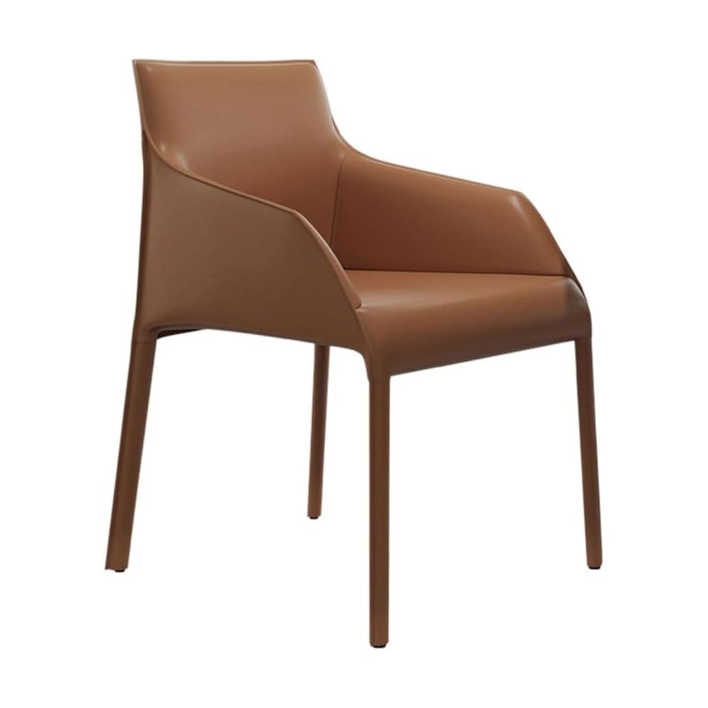 Simple Saddle Leather Chairs Made of Steel and High-Density Sponge are Suitable for Home and Office Use