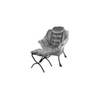 Kokel Lazy Chair with Folding Ottoman,Living Room Chairs, Accent Contemporary Lounge Chair, Single Steel Frame Leisure Sofa Chair with Armrests and A Side Pocket (TM31RED)
