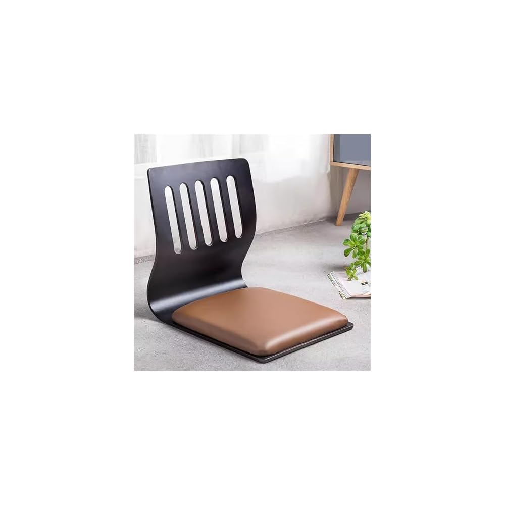 Ergonomic Legless Wooden Floor Chairs with Back Support, Comfortable Cotton Linen Cushions for Optimal Posture, Perfect for Living Room, Yoga, and Meditation