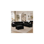 120" L shaped Sectional Couches for Living Room with Central Console