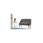 Container Furniture Direct Bentley Collection Modern Fabric Upholstered Living Room Loveseat, Dark Gray