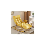 Indoor Rocking Chair Adult Recliner Modern Accent Chair Living Room Chairs Armchair Back Adjustable,Metal Frame Leisure Sofa Rocking Chair(Yellow)